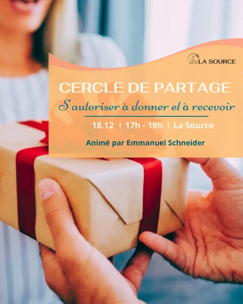 Affiche Cercle de parole — S'autoriser à donner et à recevoir