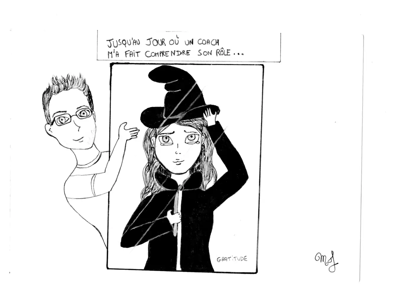Dessin : la coachée redevenue magicienne de sa vie